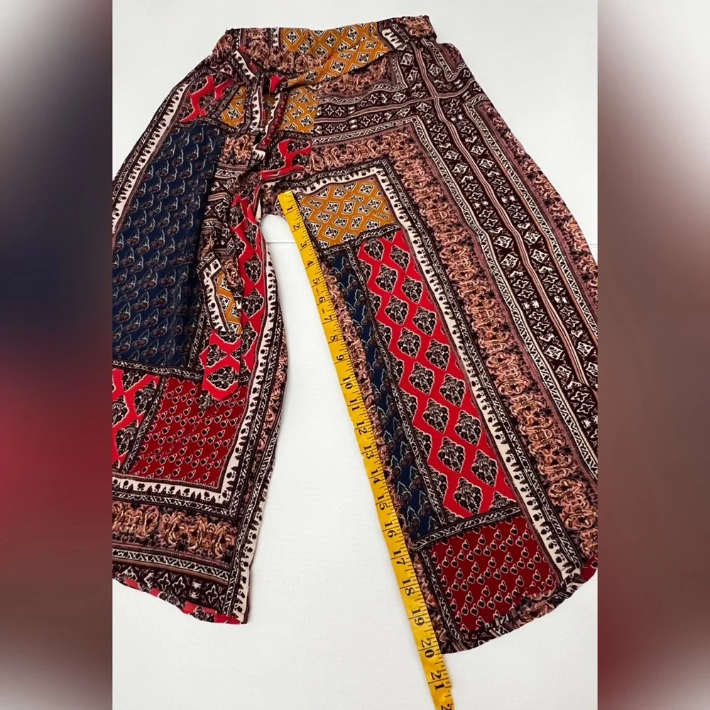 Anthro - Faveur Festival Flowy Wide Leg Crop Pants - S - Picture 12 of 12